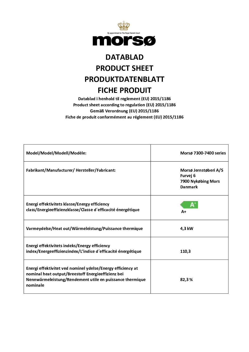 Krosnelė Morso 7440